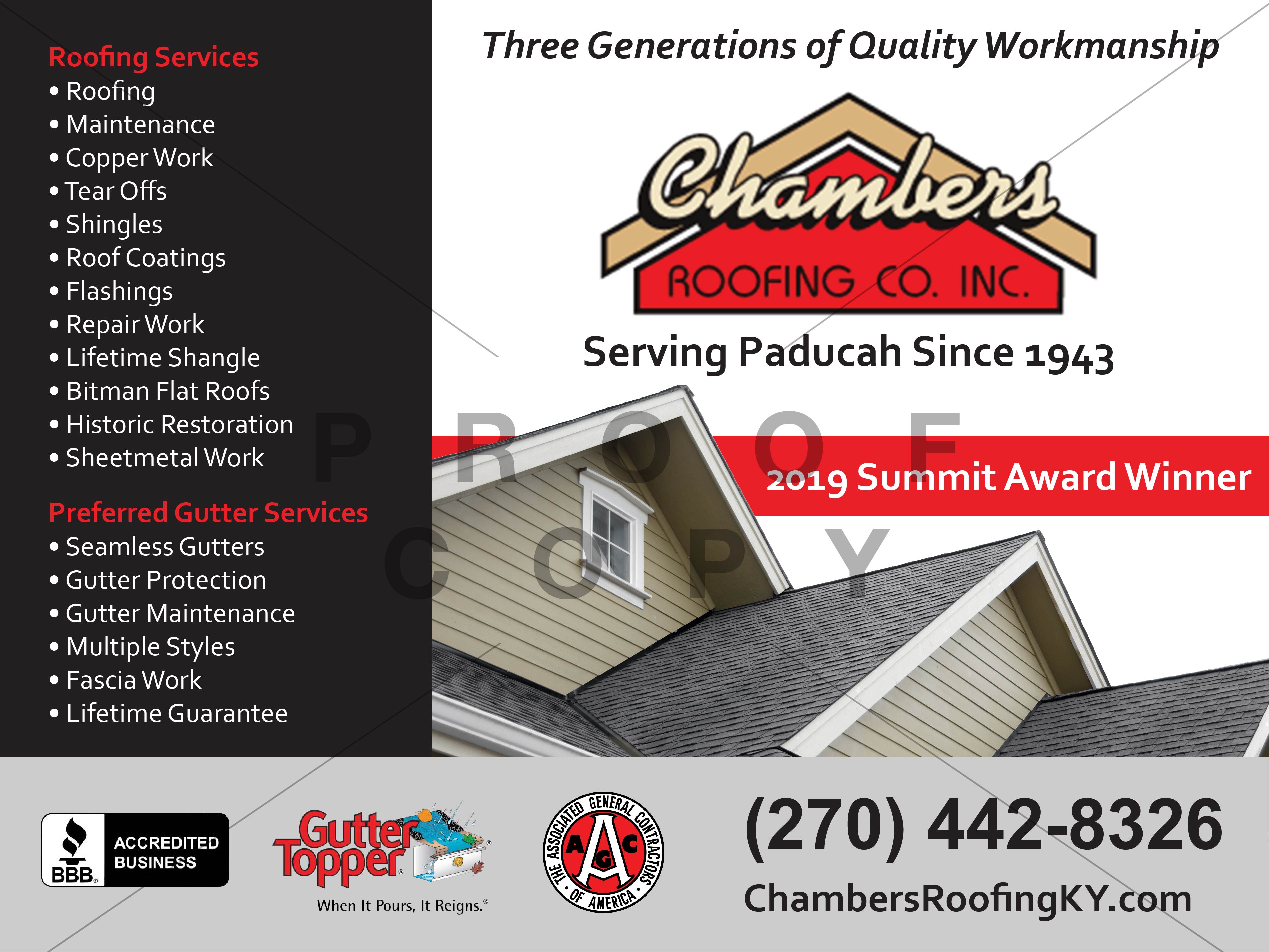 Construction Chambers Roofing Paducah KY